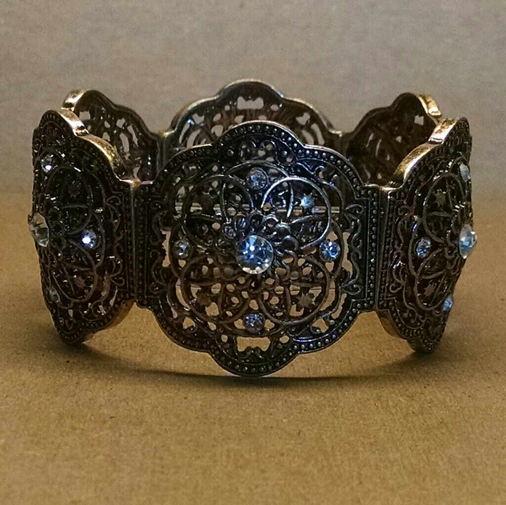 Ornate rhinestone bracelet